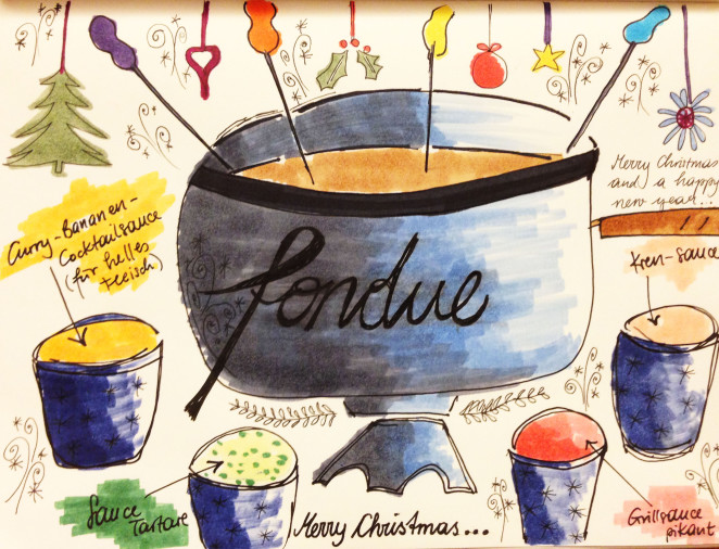 Über klassische Weihnachtsgerichte und köstliche Fondue-Saucen