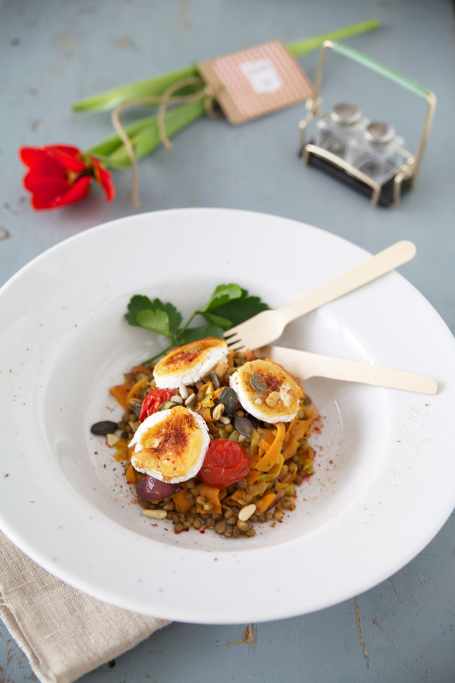 Colourful and Bursting with Energy – Lentil Salad with Goat’s Cheese