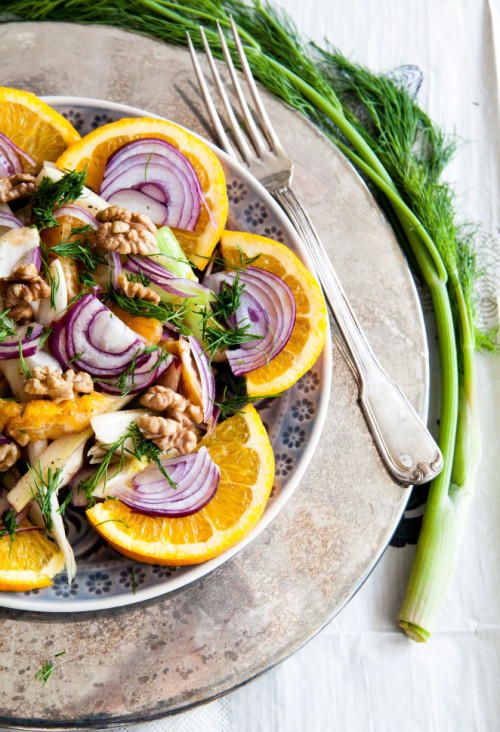 Bild für Fenchel-Salat mit Orangen und Walnüssen