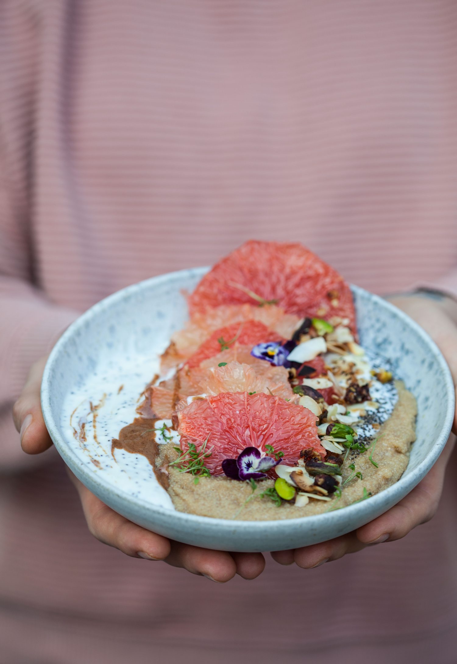 Amaranth-Grapefruit Porrdige-Bowl