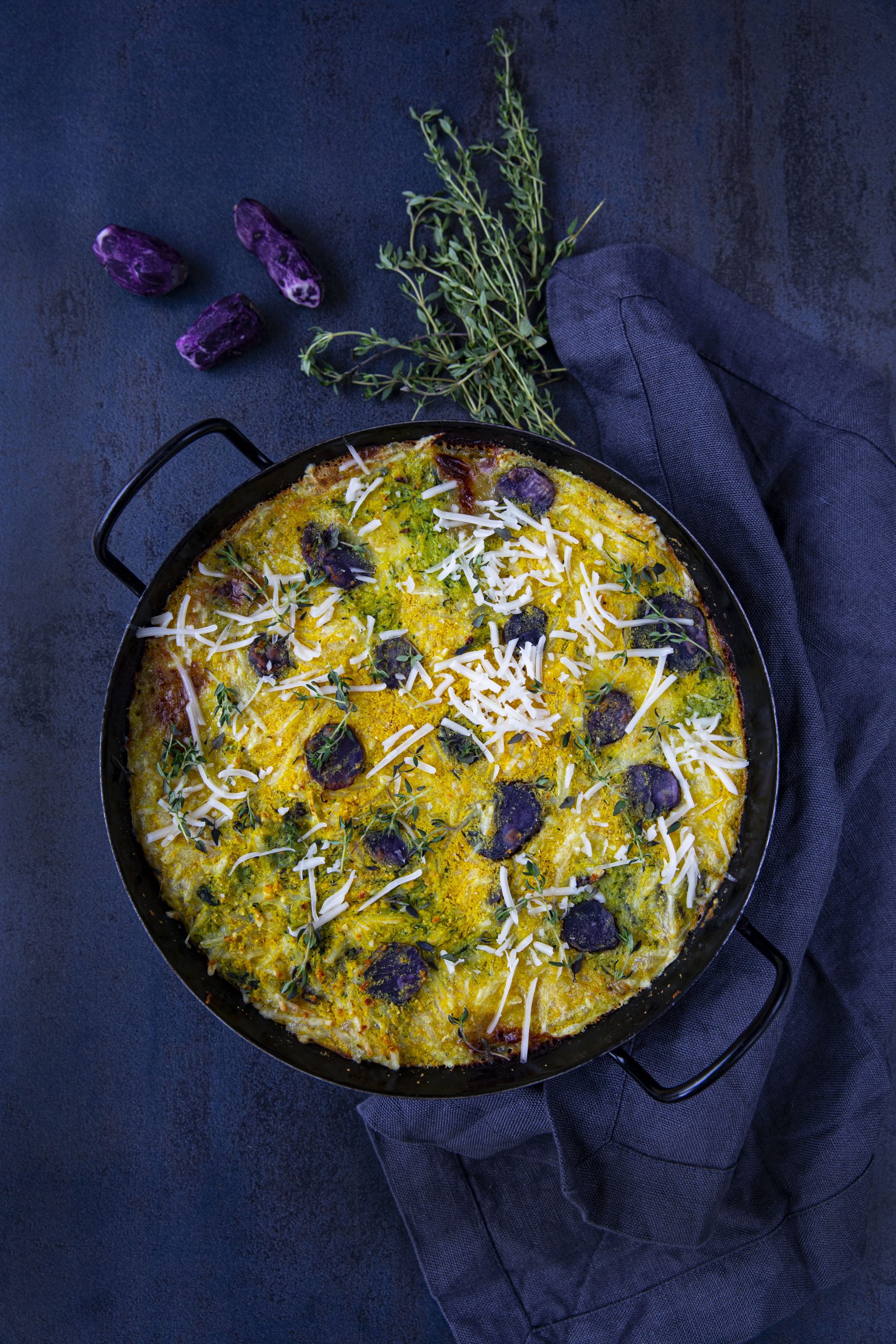 Fritatta mit veganem Käse